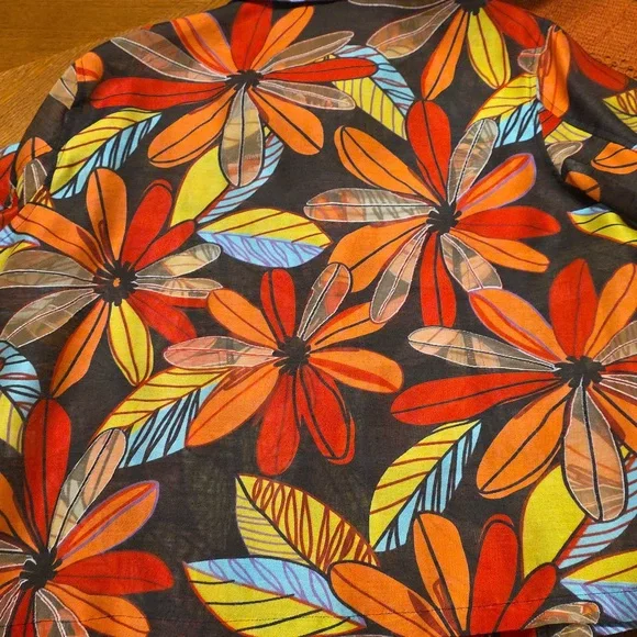 Erin London Linen Blend Semi-Sheer Shirt Jacket 22" P2P - Picture 12 of 12